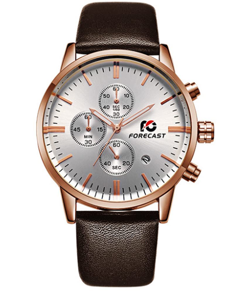CHXISHOP Men's Multi-Function Chronograph Watch with Calendar - Waterproof Quartz Watch for Business & Casual Wear - Perfect Gift for Him, Couples Matching Watches for Anniversary & Special Occasions