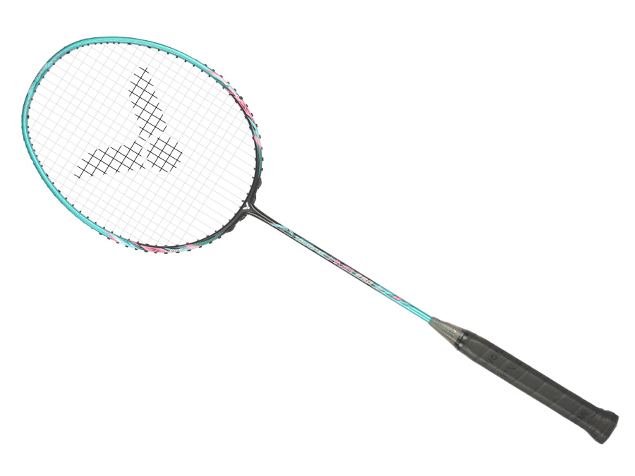 Victor Thruster TK HMR Pro Badminton Racket (Factory Strung) - Professional Carbon Fiber Badminton Racket for Advanced Players - Perfect for Tournaments & Training Sessions
