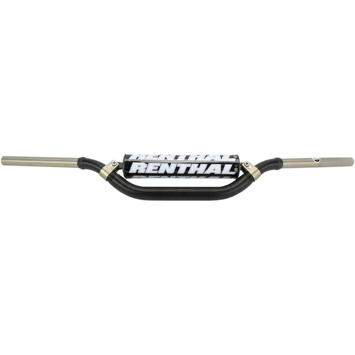 Renthal 998-01-BK-02-185 Twin Wall 998 Reed/Windham Black Handlebars - Dirt Bike, ATV & Off-Road Motorcycle Accessories for Enhanced Control & Comfort