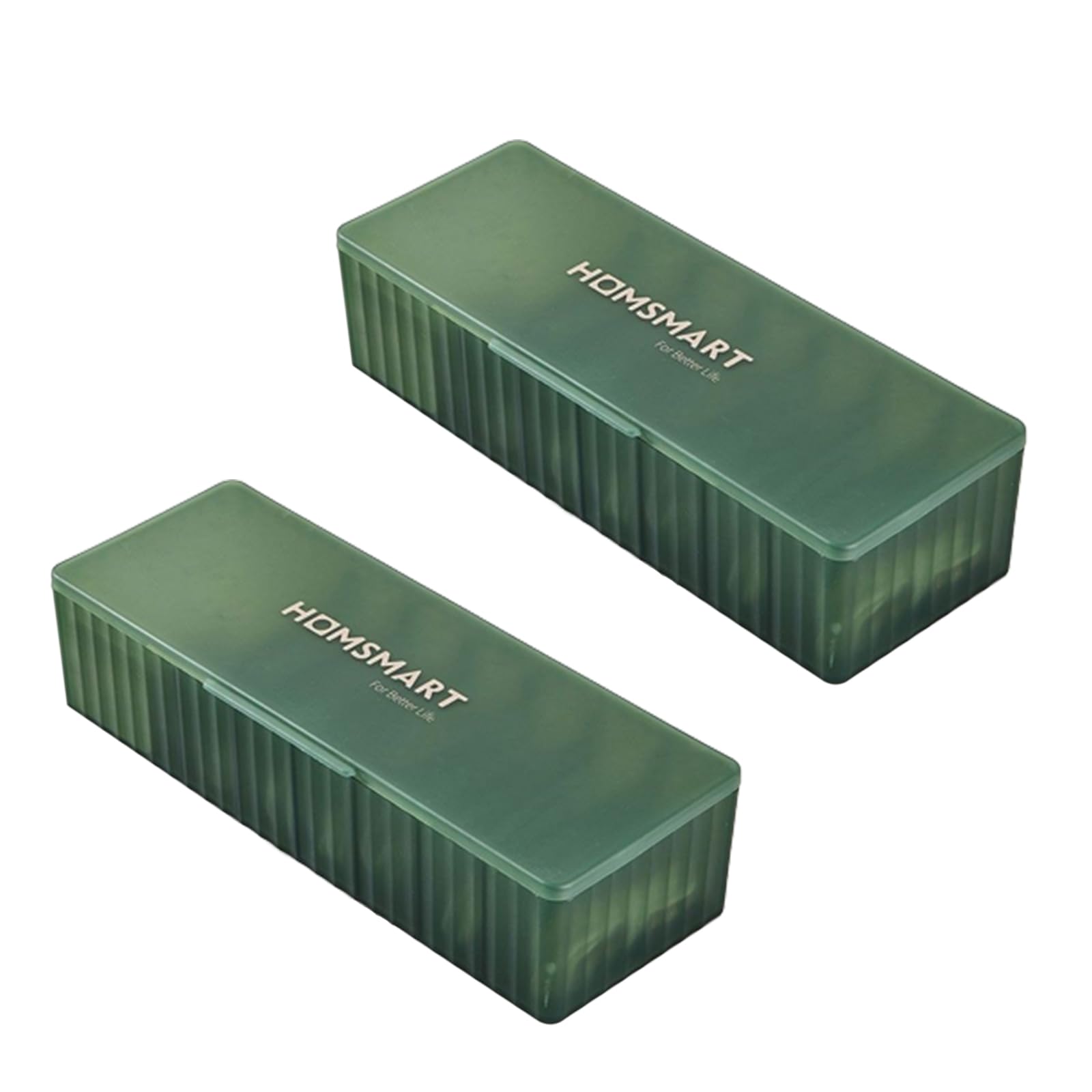 AITIME 2 Pack Daily Contact Lens Storage Organizer - Travel Contact Lens Case Dispenser for Daily & Colored Lenses - Disposable Contact Lens Holder Organizer Bin (Green) | Perfect for Travel, Gym & Daily Use