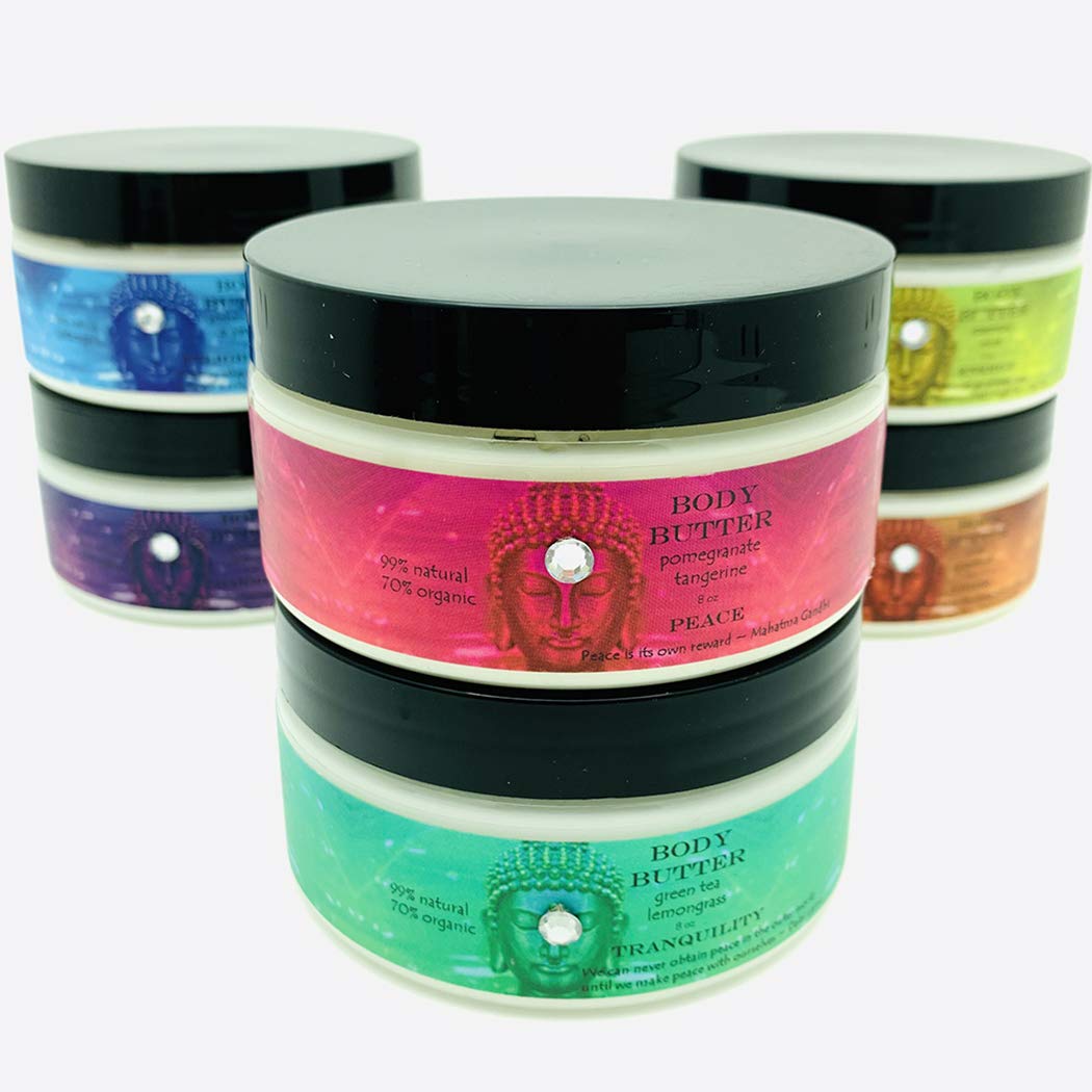 8 oz Buddhalicious Organic Body Butter - Hydrating & Nourishing for Dry Skin - Perfect for Daily Moisturizing & Spa Nights