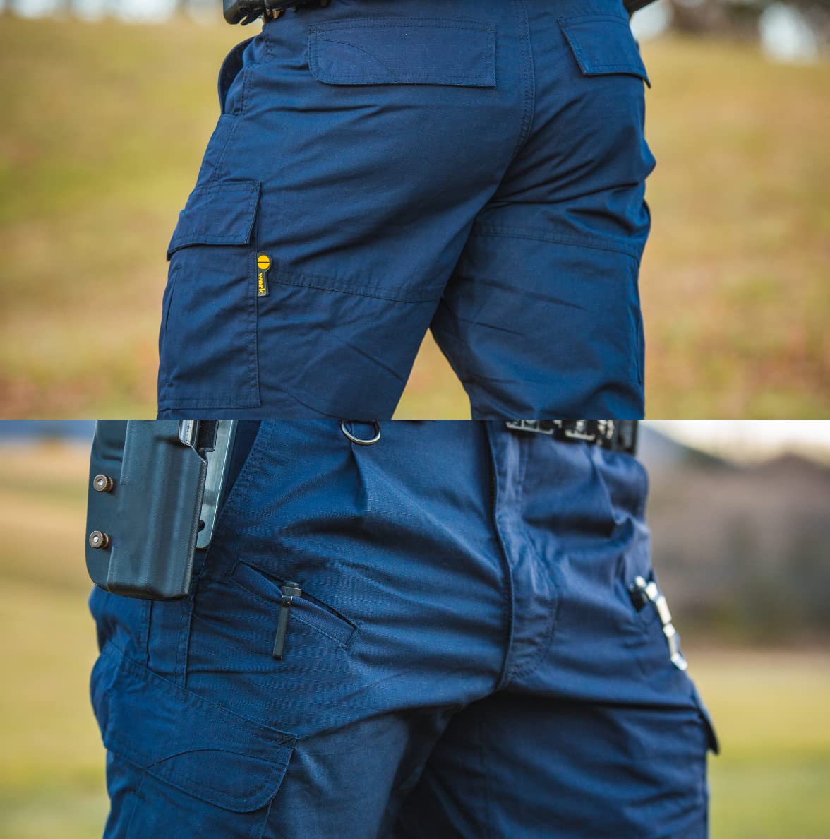 WHITEDUCK Men's Tactical Pants - Ripstop Stretch Water Resistant Cargo Work Pants with 13 Pockets for Military, Hiking & Outdoor Activities - Durable Tactical Pants for Work, Camping and Adventure