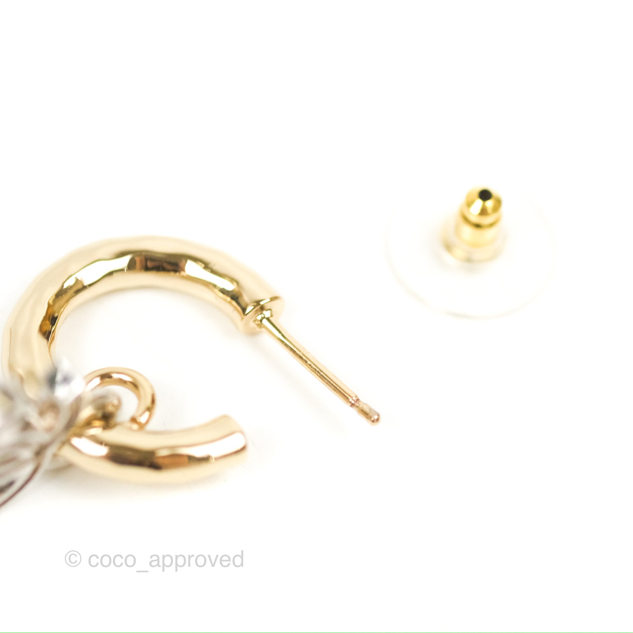 Chanel CC Logo Crystal Hoop Earrings for Women - Luxury Fashion Jewelry for Parties, Weddings & Special Occasions