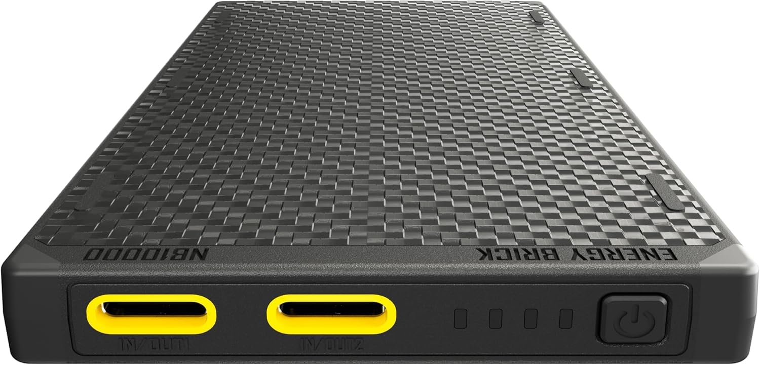 Nitecore NB10000 Gen 3 Ultra-Slim 10000mAh Power Bank with QC Quick Charge & Dual USB-C Ports - Perfect for Travel, Camping, and Emergency Charging