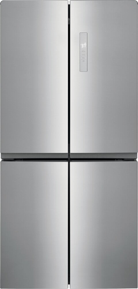 Frigidaire 33 Inch Wide Counter Depth 4-Door Refrigerator FRQG1721AV - Stainless Steel French Door Fridge for Modern Kitchen & Open Floor Plans