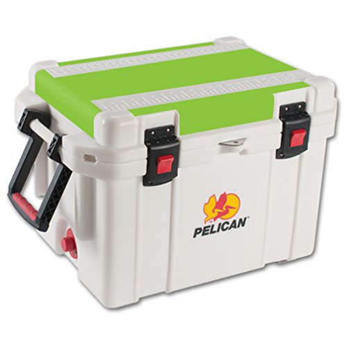 Premium MightySkins Vinyl Wrap for Pelican 45 qt Cooler - Glossy Lime Green Protective Cover Sticker | Durable, Waterproof Cooler Skin for Outdoor Camping, Beach Trips & Tailgating