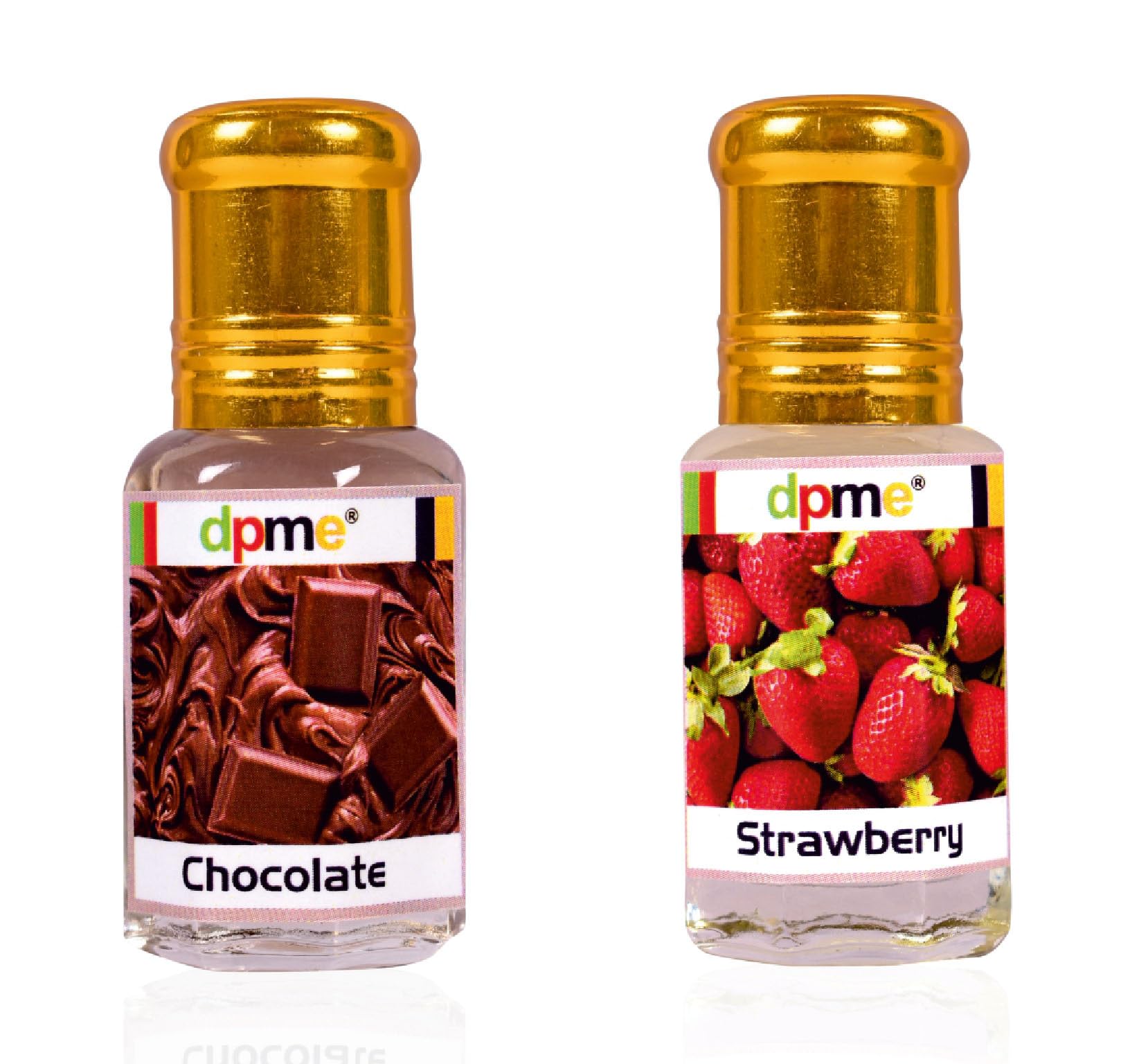 Premium CHOCOLATE & STRAWBERRY Attar Combo - 6ML Roll-On Concentrated Perfume Oils for Men & Women - Long-Lasting Unisex Fragrance for Date Night, Special Occasions & Daily Wear