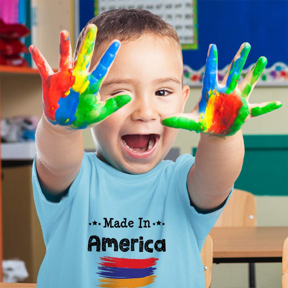 American-Made Toddler T-Shirt with Armenian Fabric - Soft & Durable Kids' Casual Wear for Everyday Play & Outings