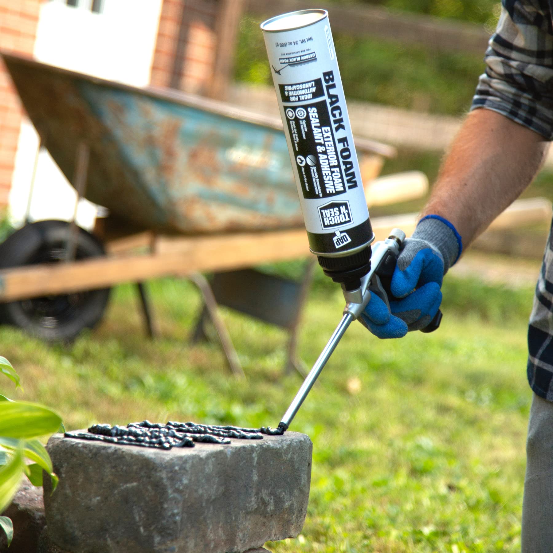 Touch N Seal Black Landscape & RV UV-Resistant Polyurethane Foam Sealant Kit - 12oz & 24oz Cans, 2x12oz Zero FOC Cleaner, Reusable Applicator Gun for Waterproofing, Insulation & Gap Filling - Perfect for RV Repair, Roof Sealing & Outdoor Projects