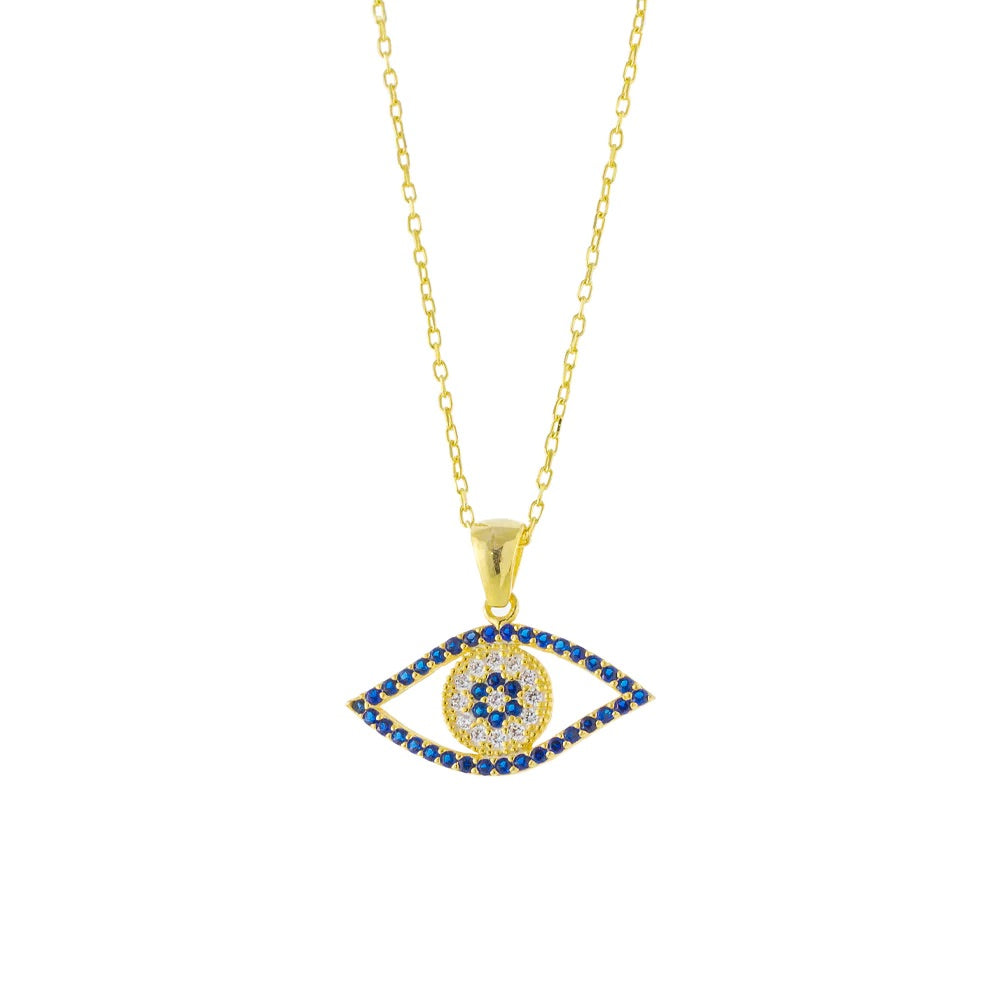 Elegant Gold Necklace with Blue Eye Pendant - Dainty Layering Jewelry for Women, Gift for Her - Perfect for Everyday Wear, Special Occasions & Spiritual Protection