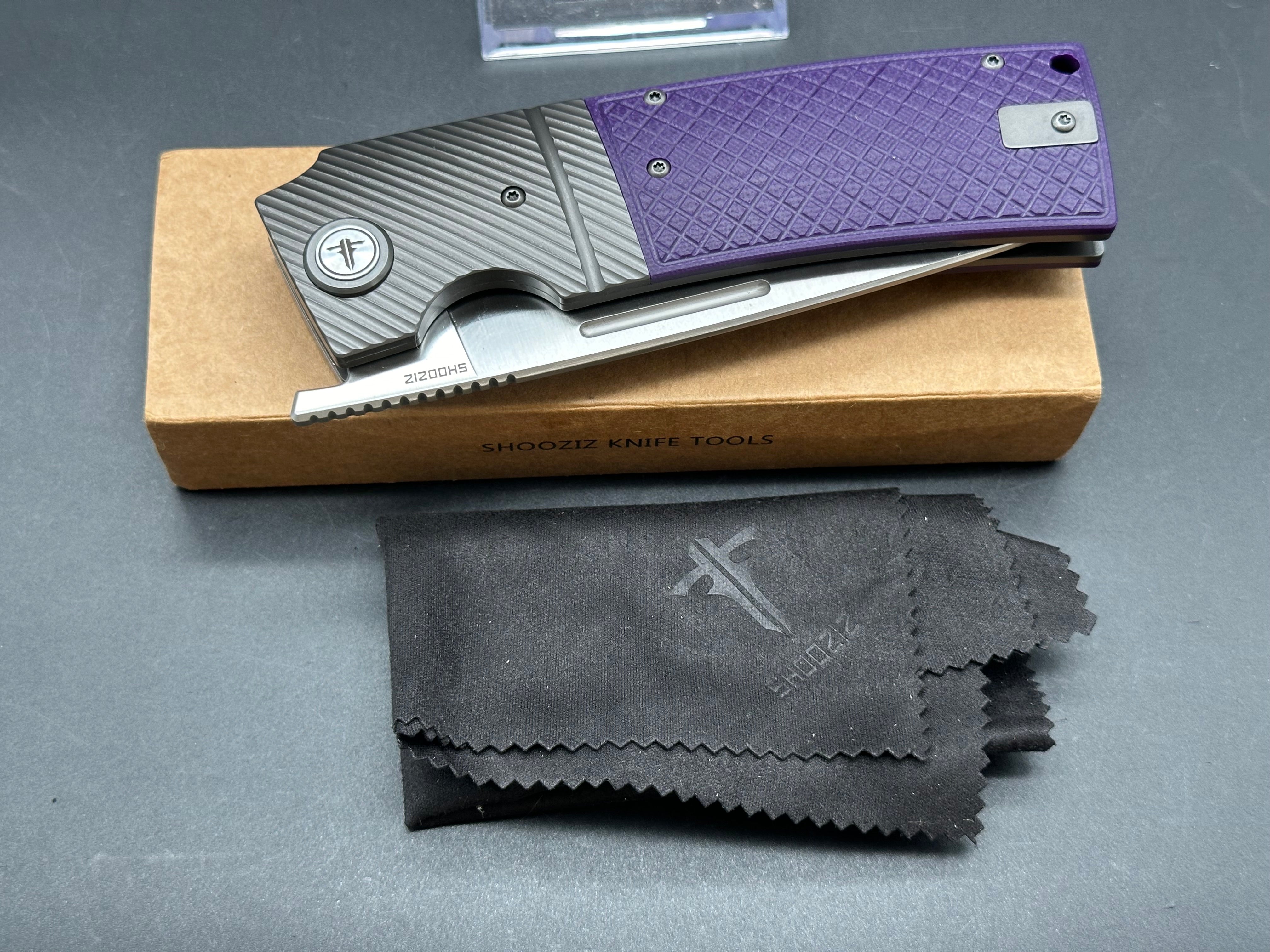 SHOOZIZ XUN122 Ceramic Ball Bearing Folding Pocket Knife - 14C28N Stainless Steel Blade - EDC, Camping, Hiking & Outdoor Survival Tool
