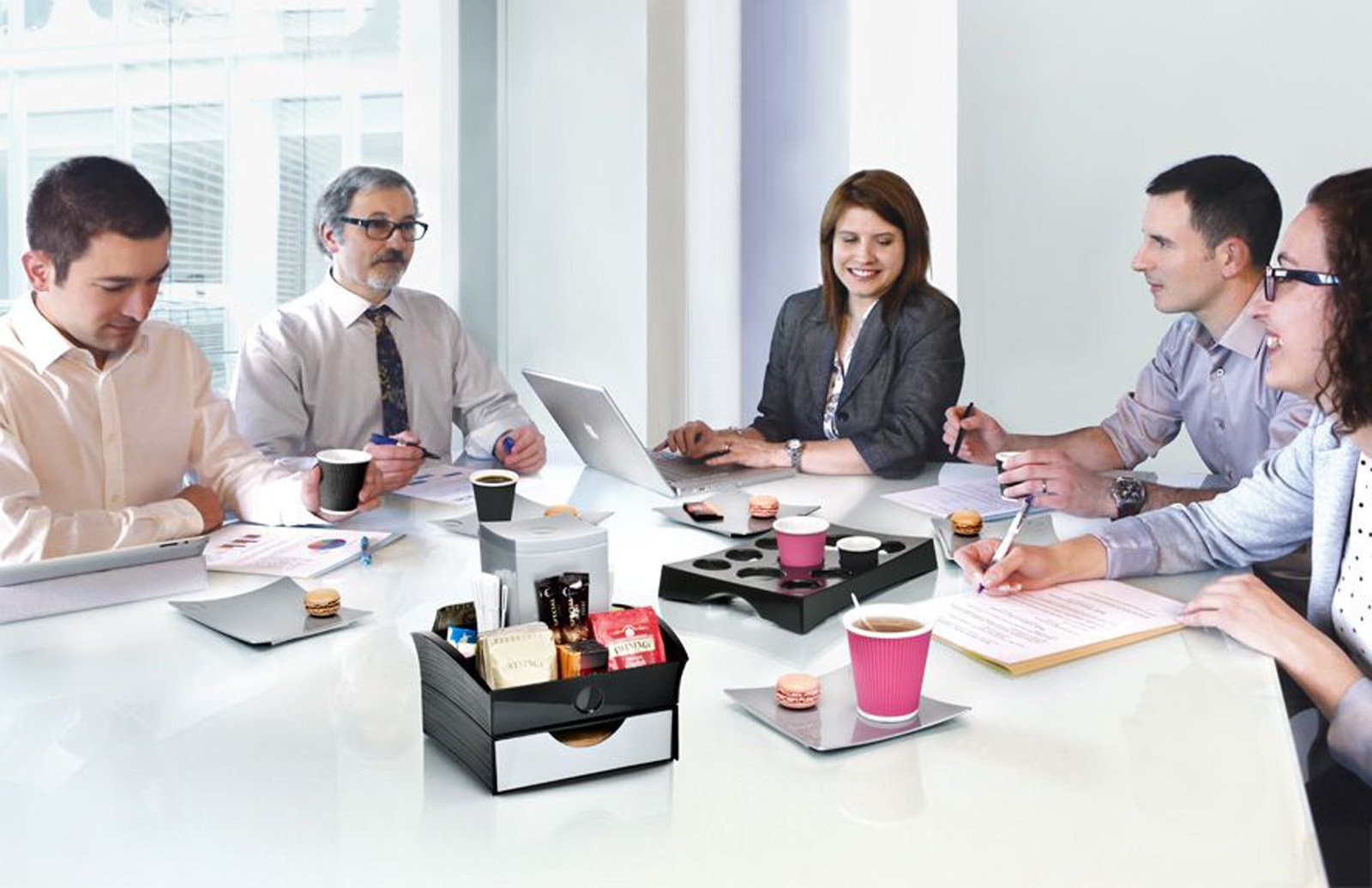 Black Rectangular Carry Tray - Perfect for Kitchen & Office Organization