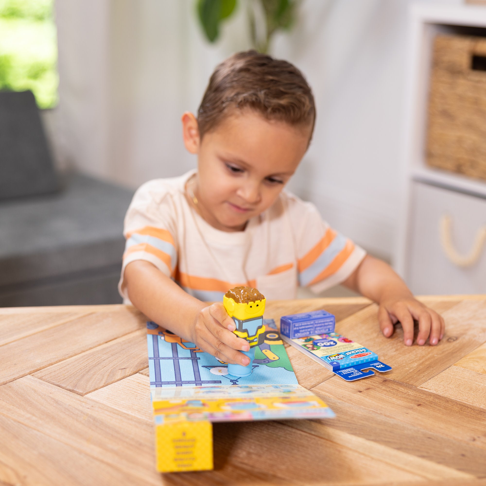 Sticker WOW!™ Activity Pad & Sticker Stamper Bulldozer - Fun Construction Theme Stickers for Kids' Creative Play, DIY Crafts, and Educational Activities
