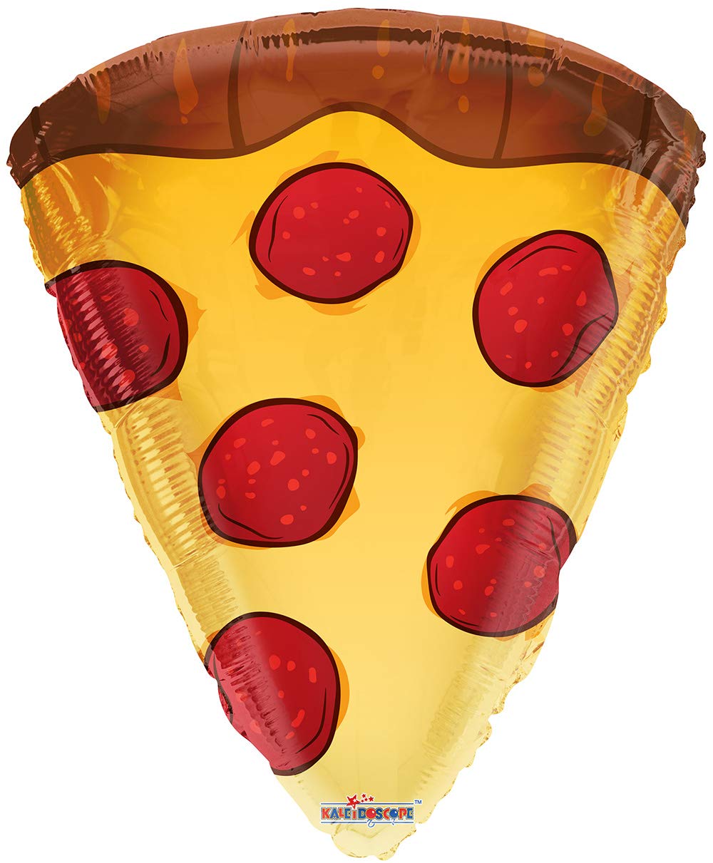 Colorful Pizza Slice Mylar Balloons - 5 Pack Party Decorations for Birthday, Italian Theme Party & Home Decor
