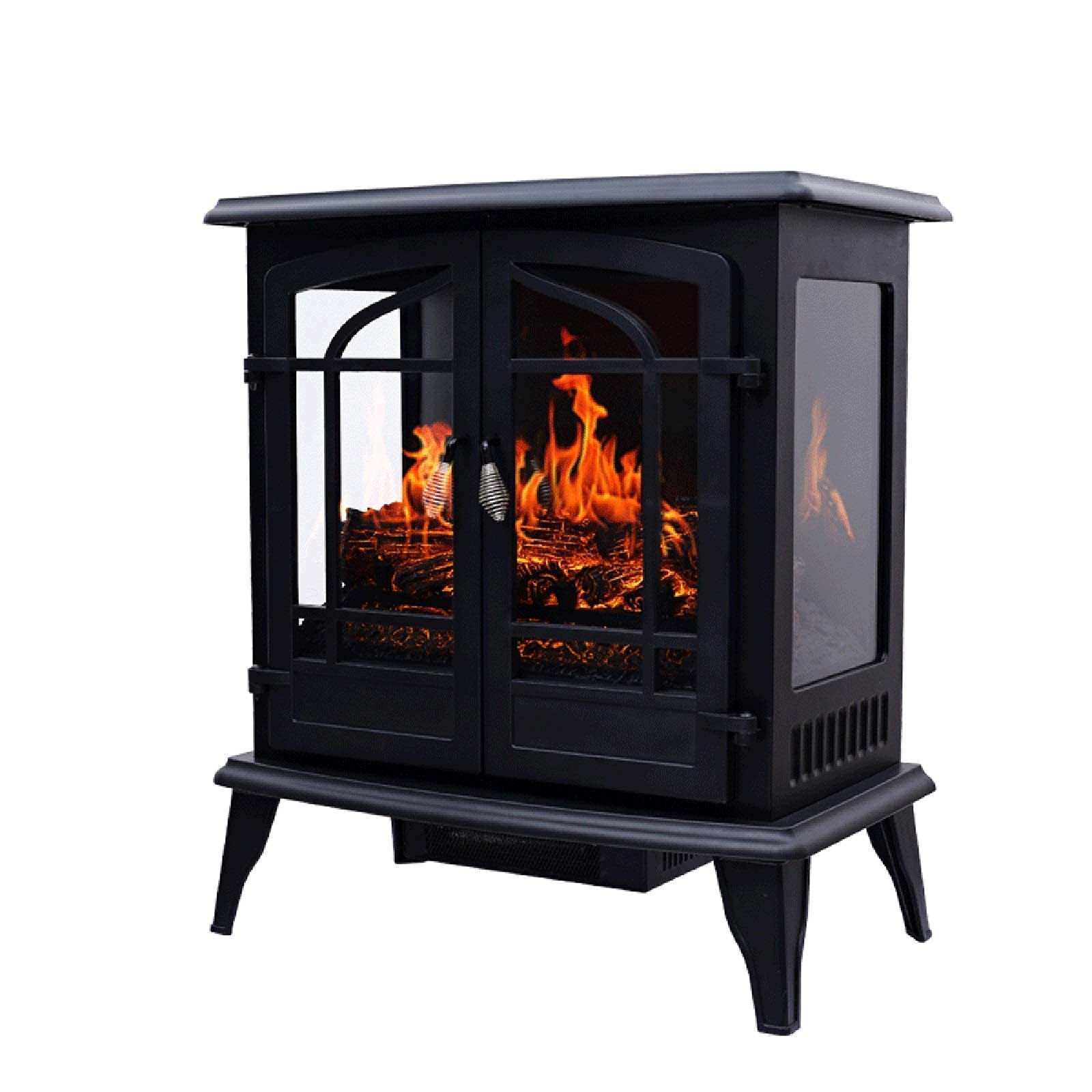Wall-Mounted Electric Fireplace Heater with Adjustable Brightness & Temperature - Realistic Flame Effects & Overheat Protection - Perfect for Living Room, Bedroom & Office Warming Decor