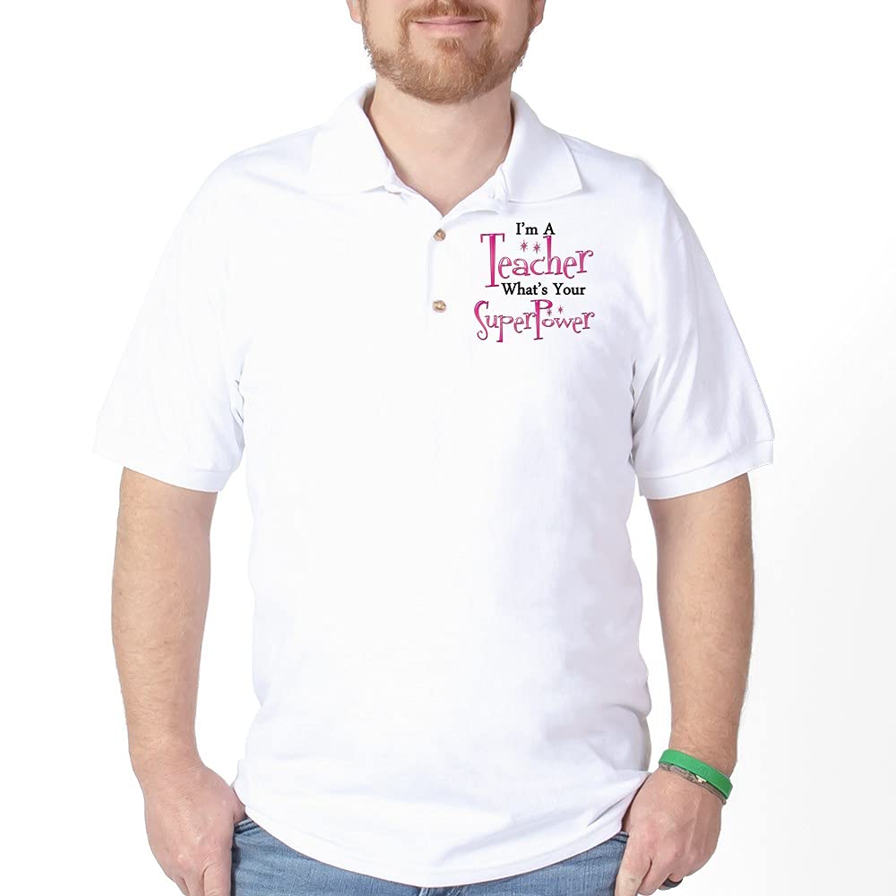 Super Teacher Golf Shirt - Premium Cotton Polo for Educators - Perfect for School Events, Golf Outings & Teacher Appreciation Gifts