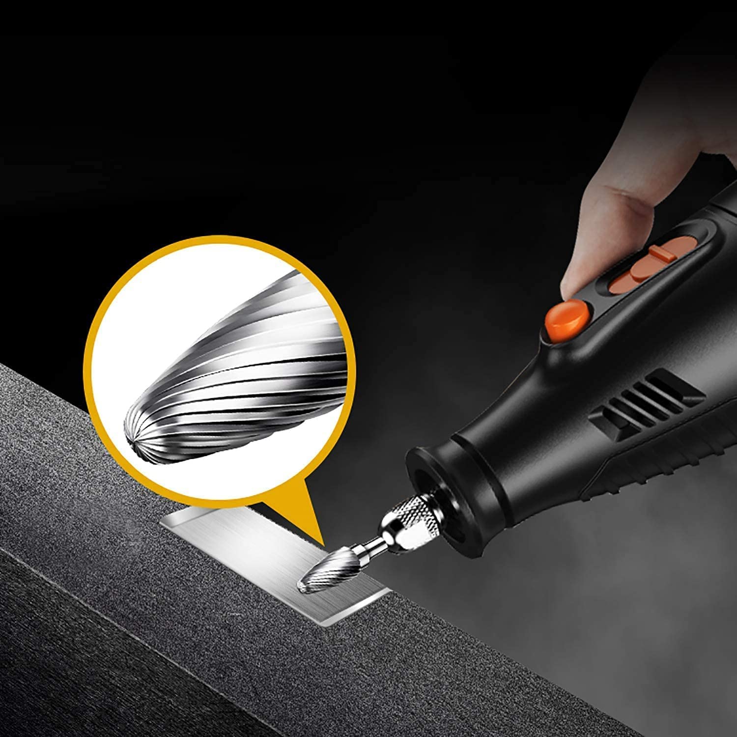 Utoolmart Tungsten Carbide Rotary Files - 3mm Shank, Single Cut Conical Burr Set (4mm Dia) for Wood, Soft Metal & Carving - Perfect for Die Grinders, Drill Bits & Polishing Tools - Ideal for DIY Projects, Jewelry Making & Metalworking (1pc)