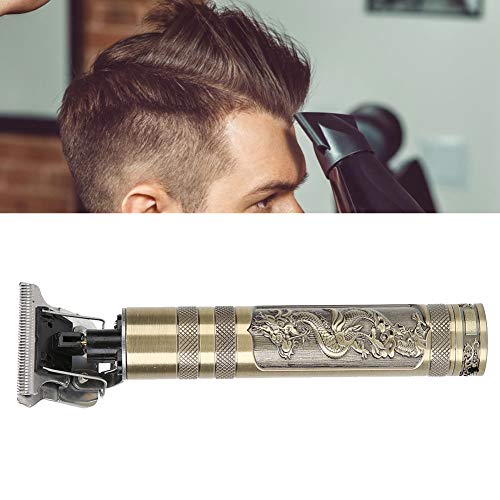 Professional Men's Electric Hair Clipper & Trimmer - USB Rechargeable Vintage Styling Kit with 4 Guide Combs for Home Salon & Barber Use - Perfect for DIY Haircuts, Beard Trimming & Grooming (T2)