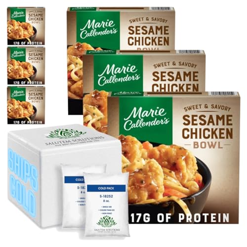 Marie Callender's Sweet & Savory Sesame Chicken Frozen Meal Bowl - 12.3oz (Pack of 6) | Asian-Inspired Frozen Dinner | Quick Microwave Meal for Busy Weeknights & Office Lunches