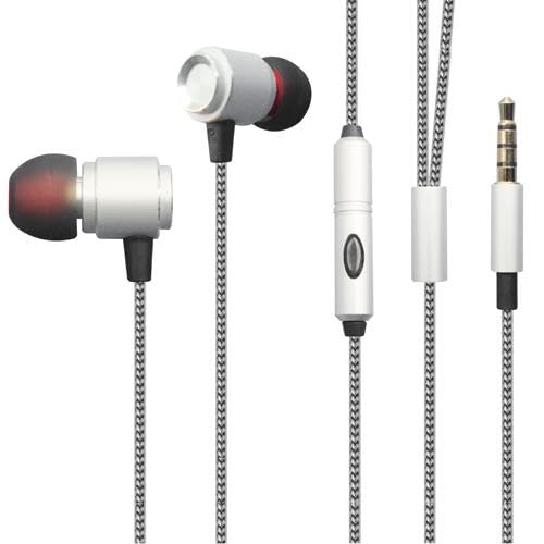 High-Quality Wired Earphones with Hi-Fi Sound & Built-in Mic - Compatible with Lenovo Tab M11 (2024)/M10(2023)/M9(2022) - Durable Metal In-Ear Headphones for Gaming, Music & Hands-Free Calls