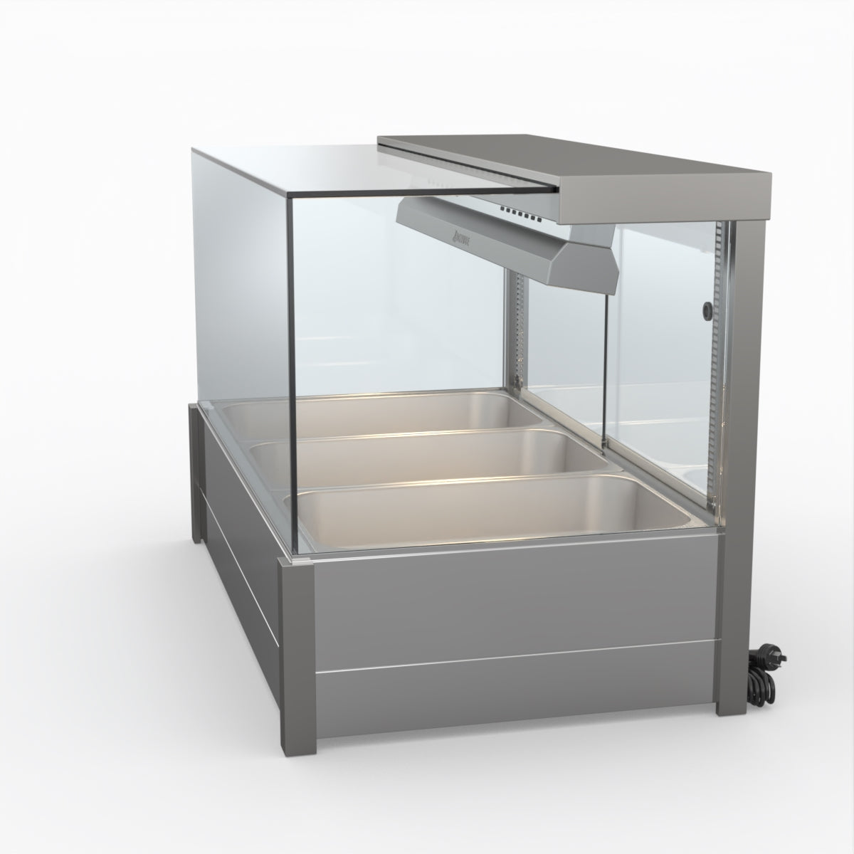 Bonvue BM11SC Square Countertop Bain Marie - Dual Wet & Dry Food Warmer for Restaurants, Catering & Buffets - Perfect for Keeping Soups, Sauces & Dishes Warm