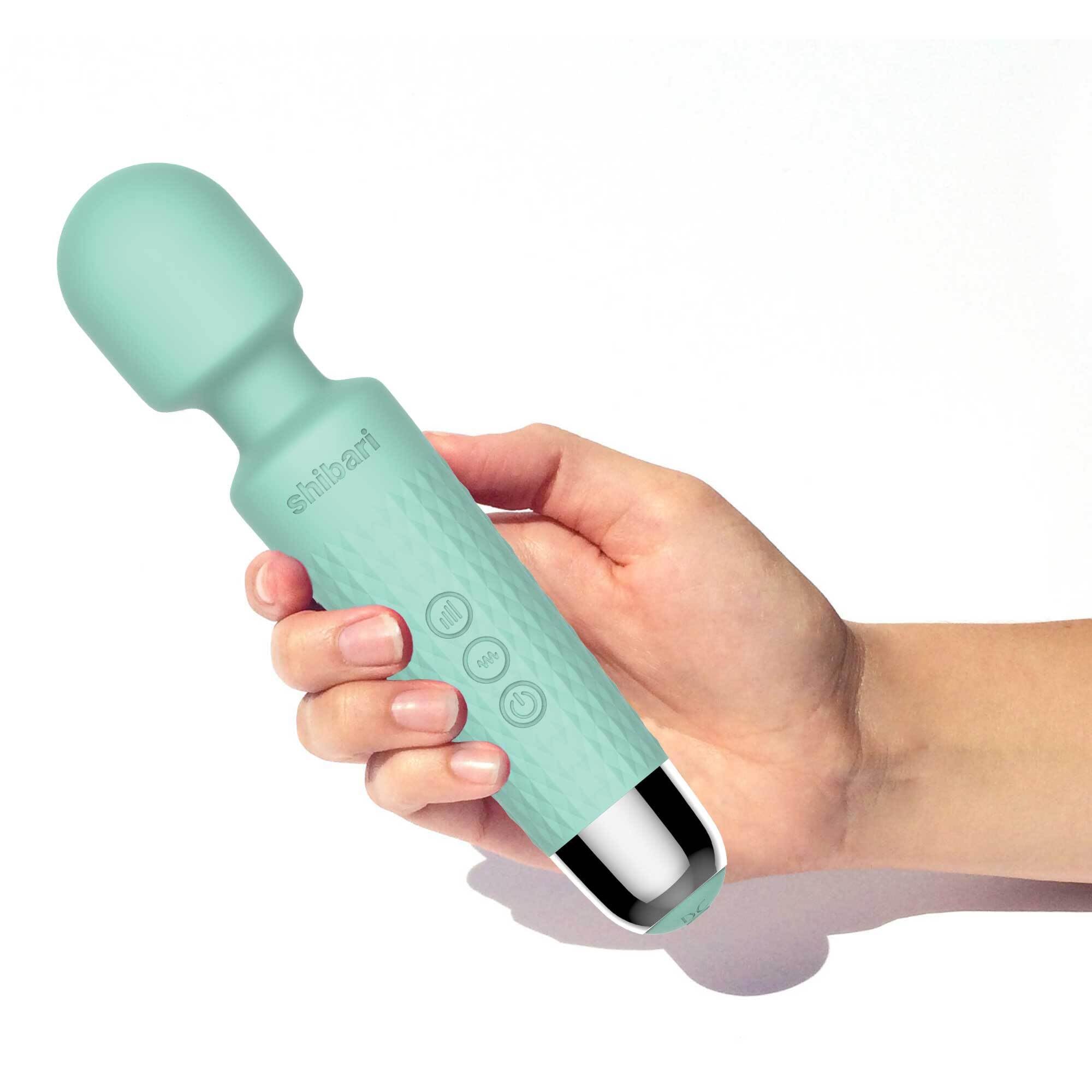 Shibari Mini Halo Vibrator - Powerful Cordless & Waterproof Wand Massager for Women | Ultra Quiet Clitoral Stimulation | Rechargeable Adult Sex Toy | Perfect for Solo Play, Couples & Sensual Massage (Mint Green)
