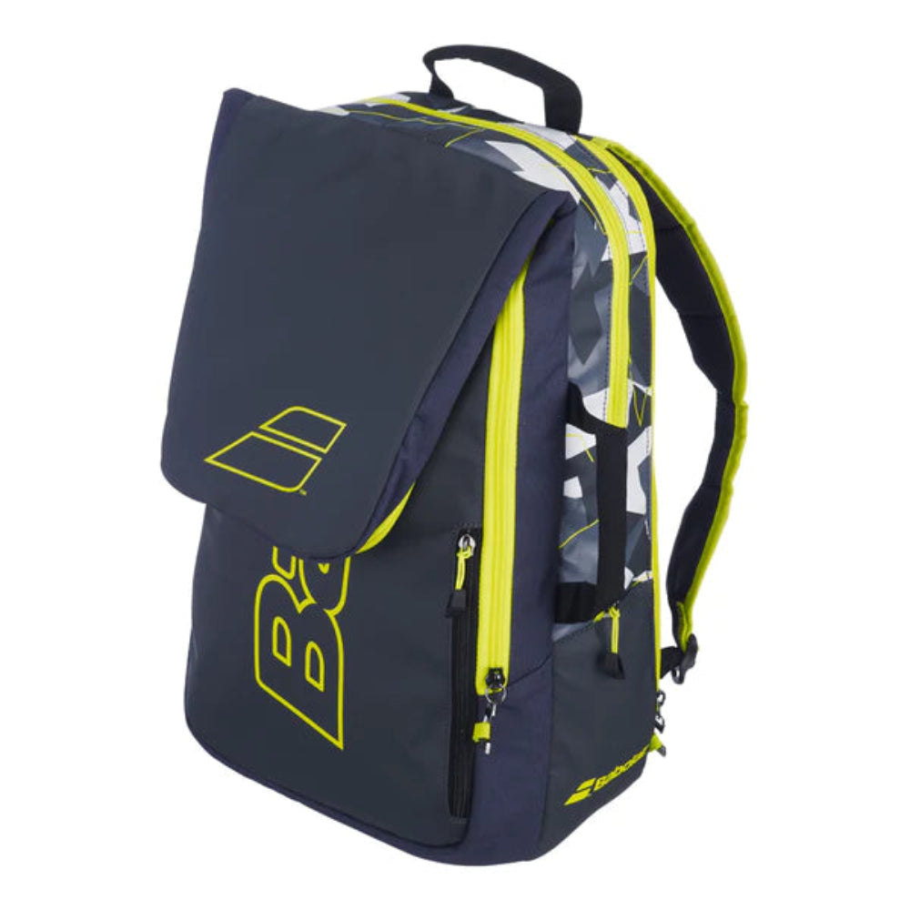 Babolat Pure Aero 2023 Tennis Backpack Bag (Black/Yellow) - Durable Racquet Storage for Men & Women | Perfect for Court, Gym & Travel