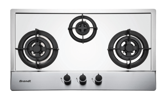 Brandt TG1783XPB 4-Burner Gas Cooktop - High Efficiency Stainless Steel Gas Hob for Modern Kitchens | Perfect for Home Cooking, Baking & Entertaining