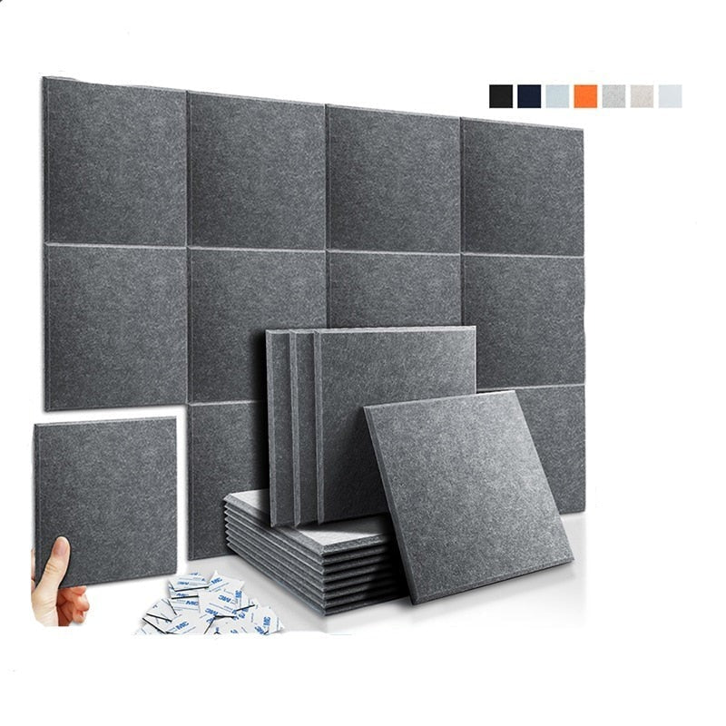 Acoustic Insulation Panel Tiles - Premium Soundproof Wall Panels for Home Studio, Office & Theater Noise Reduction | High Density Foam Panels for Better Sound Absorption