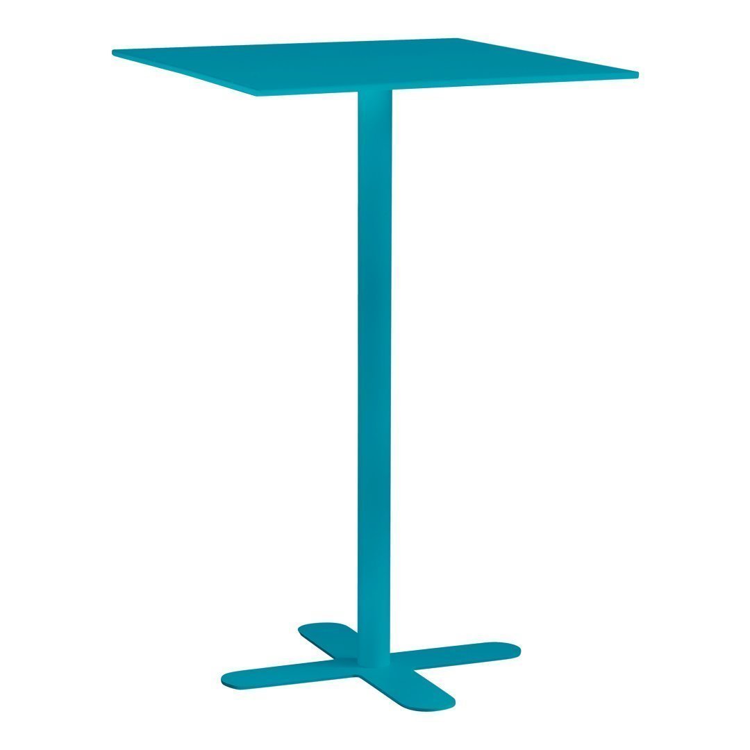 Antibes Square Bar Table - 36 Inch Modern Kitchen Island Table with Stainless Steel Base for Dining, Entertaining & Small Space Decor
