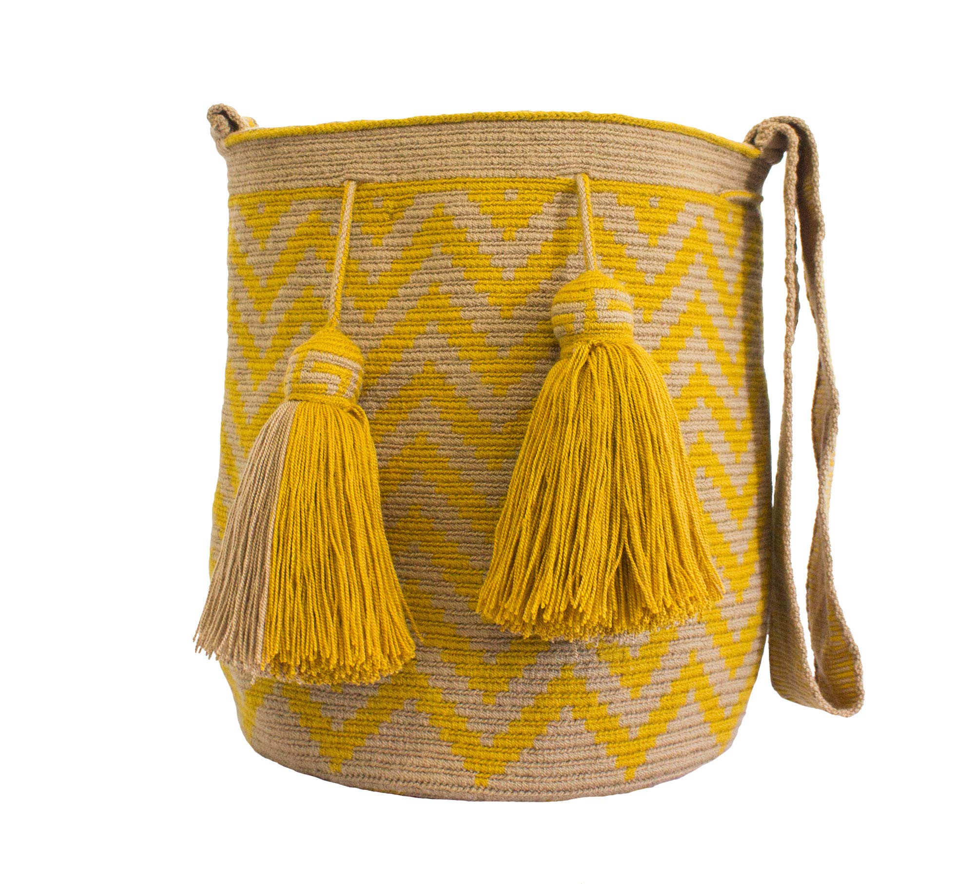 Authentic Wayuu Handwoven Beach Shoulder Bag - Colorful Crossbody Tote for Women, Perfect for Travel, Shopping & Summer Outings