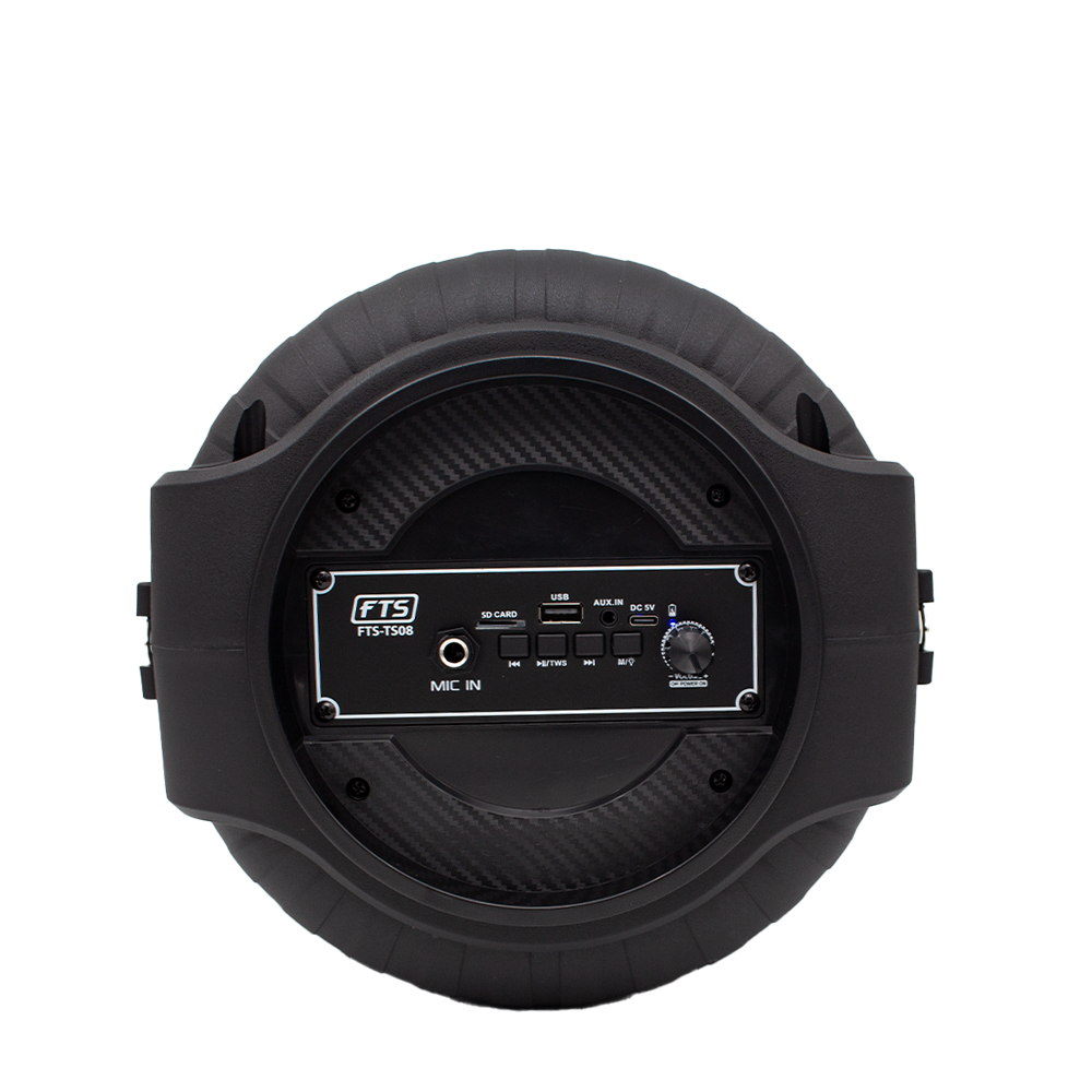 Vibez 8'' Portable Wireless Bluetooth Speaker with Rich Bass - Waterproof Outdoor Speaker for Beach, Pool Party & Camping (FTS TS08)