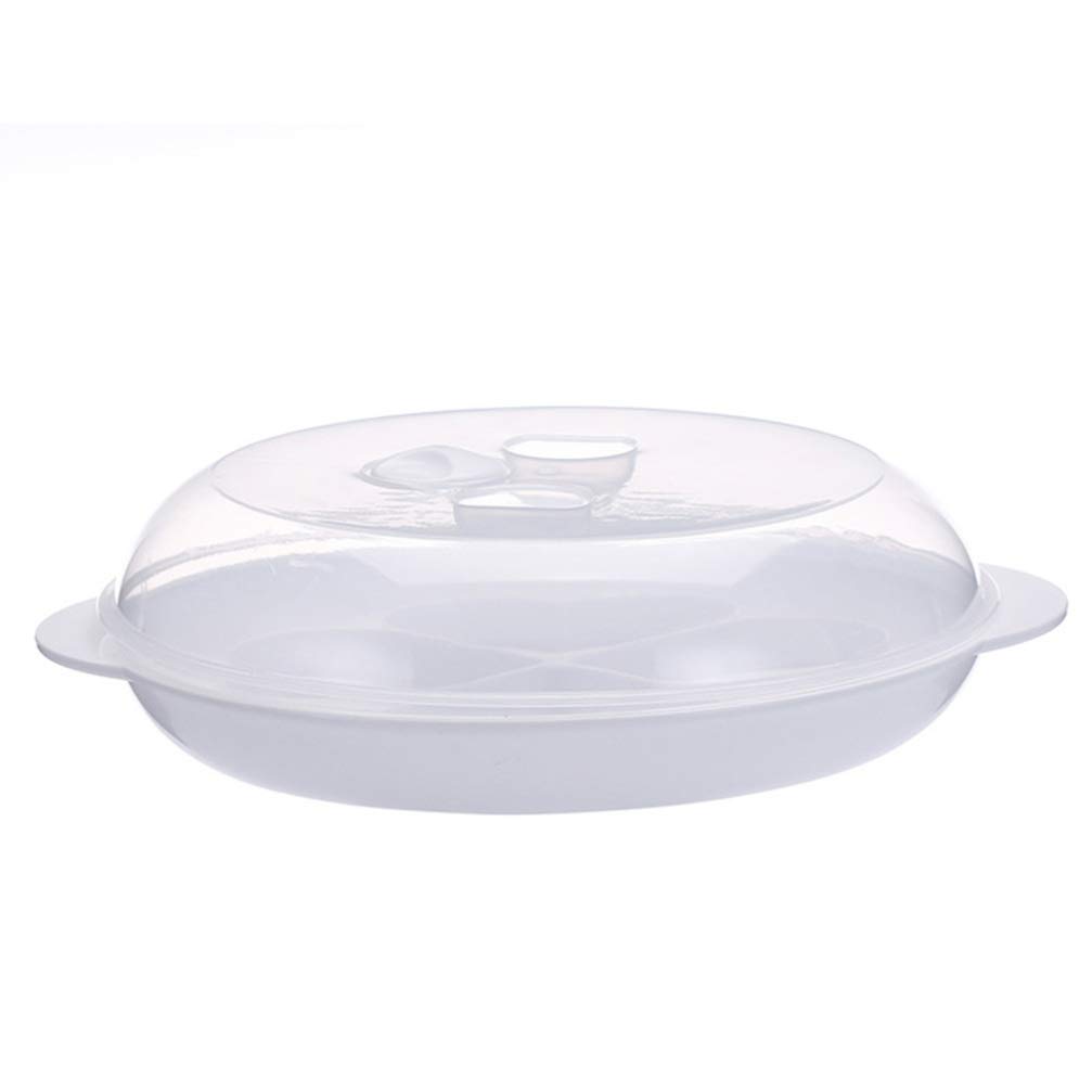 SOLUSTRE 4-Cavity Microwave Egg Poacher - Heart-Shaped Egg Cooker & Steamer for Perfect Poached Eggs - Quick & Easy Breakfast Maker for Kitchen & Home - Ideal for Healthy Meals, Meal Prep & Family Cooking