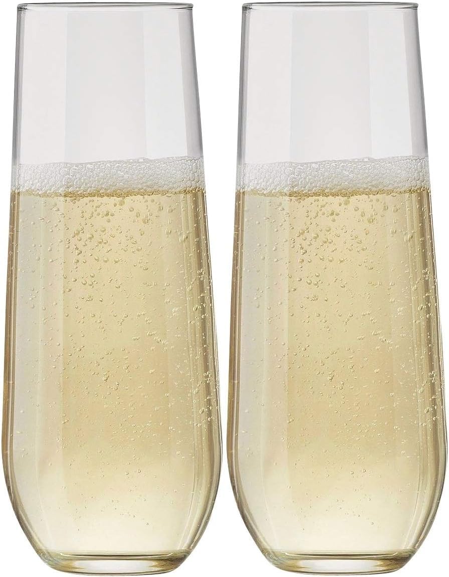 144-Piece 9 oz Unbreakable Stemless Wine Glasses Set - Premium Disposable Plastic Champagne Flutes for Parties, Weddings, Events & Celebrations - Perfect for Outdoor Gatherings, Picnics, and Catering Services