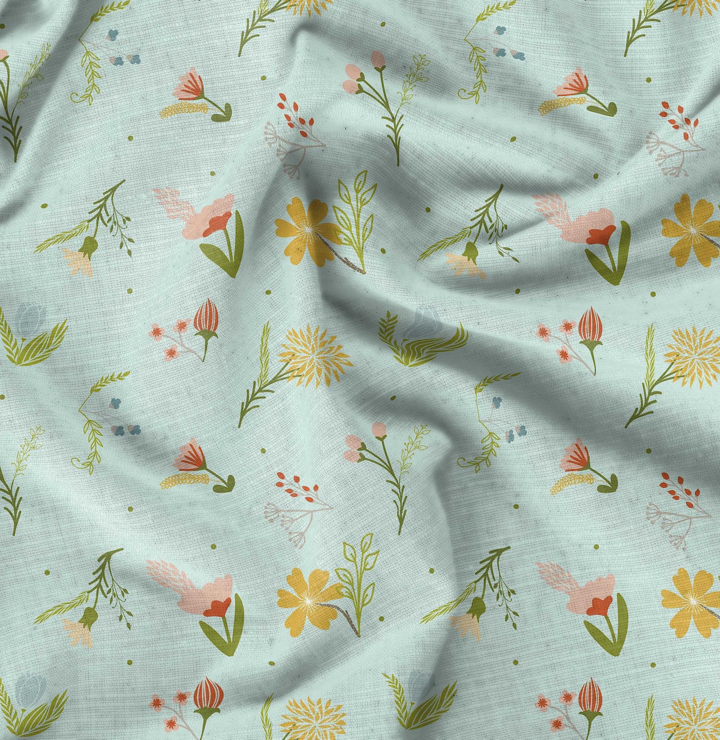 Soimoi Moss Green Georgette Fabric by The Yard - 42 Inch Wide - Artistic Leaf & Floral Printed Fabric for Dresses, Scarves & DIY Fashion Projects - Elegant & Trendy Fabric for Sewing, Quilting & Home Decor