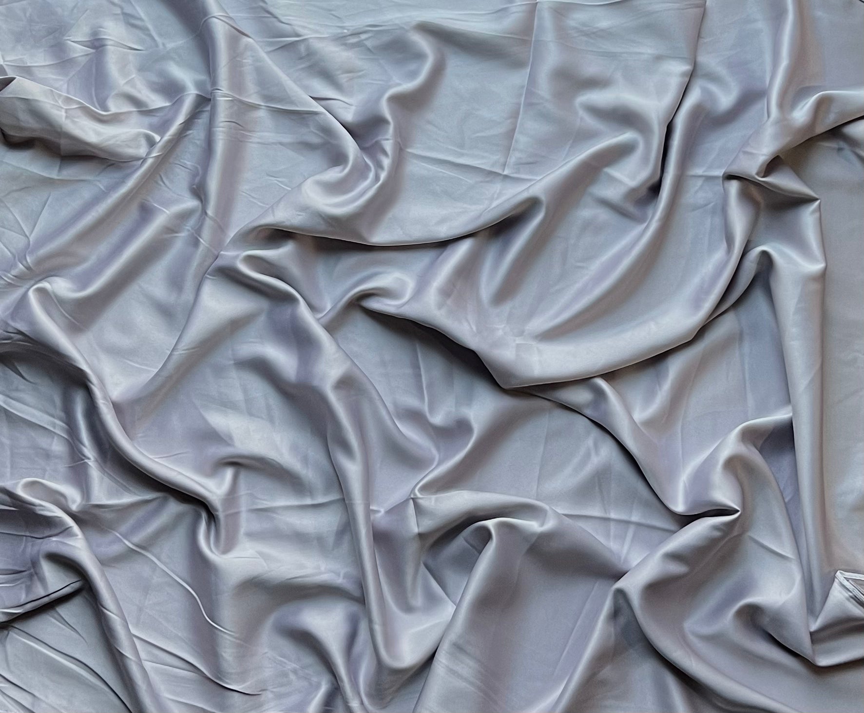Classic Gray Satin Fabric - Soft & Luxurious Material for Dresses, Scarves & Home Decor