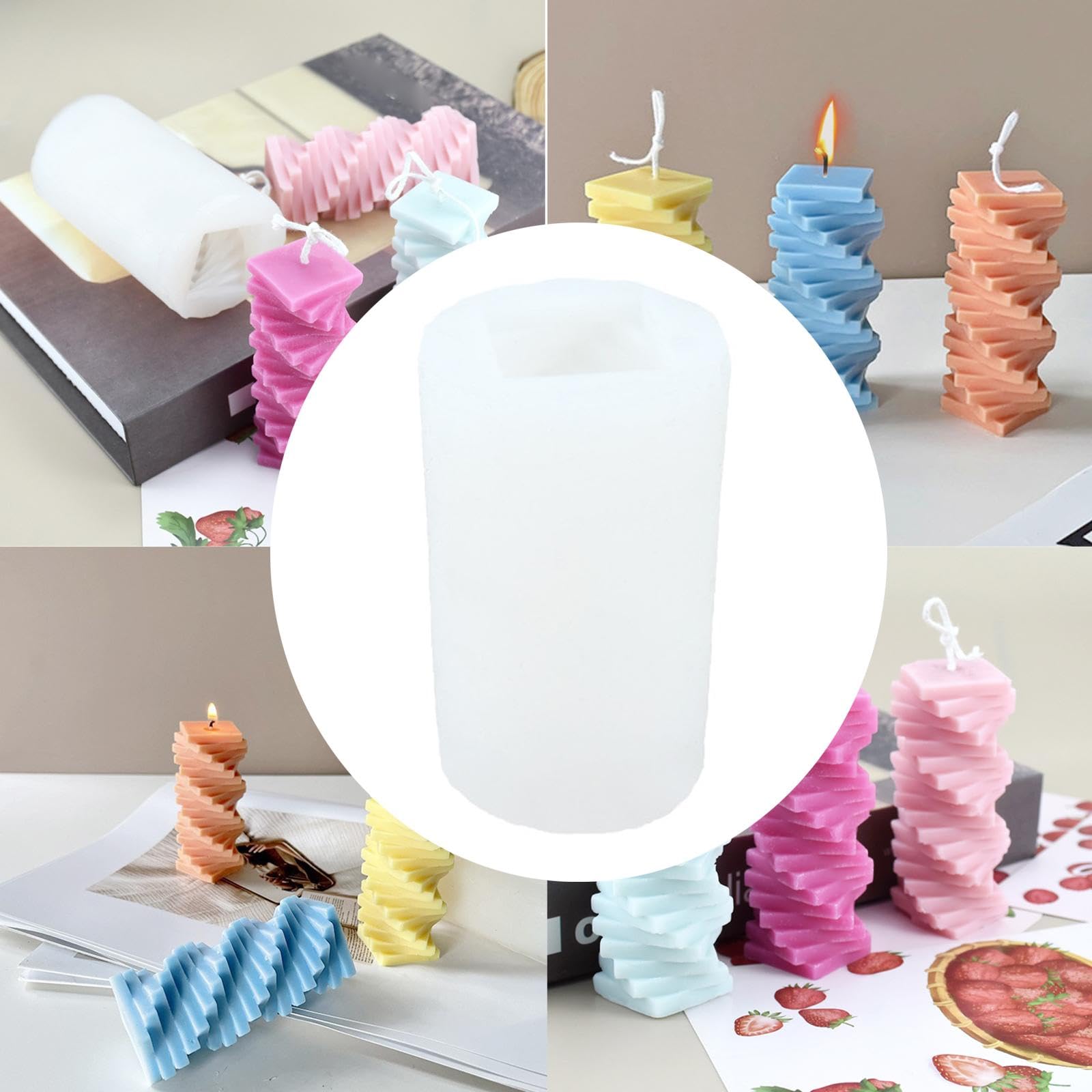 Fashion My Day® DIY Silicone Candle Molds - Handmade Candle Making Kit for Scented, Decorative & Aromatherapy Candles | Reusable Craft Molds for Home Decor, Gifts & Relaxation