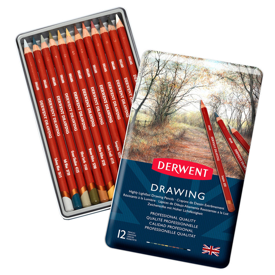 Derwent Drawing Pencils - Set of 12 Professional Sketching Pencils for Artists & Illustrators | Perfect for Sketching, Shading & Detailed Artwork