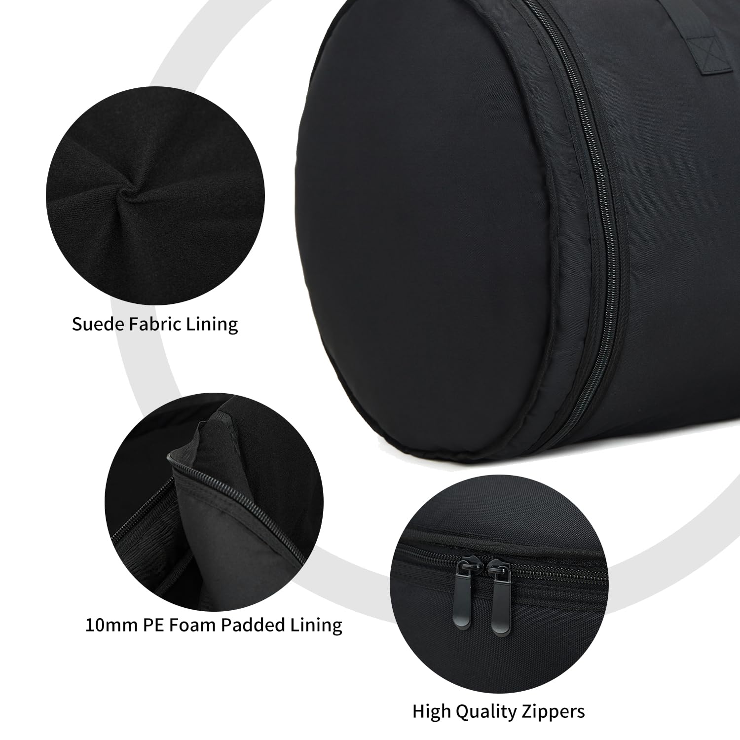 5-Piece 10mm Padded Drum Set Cases - Fits 12