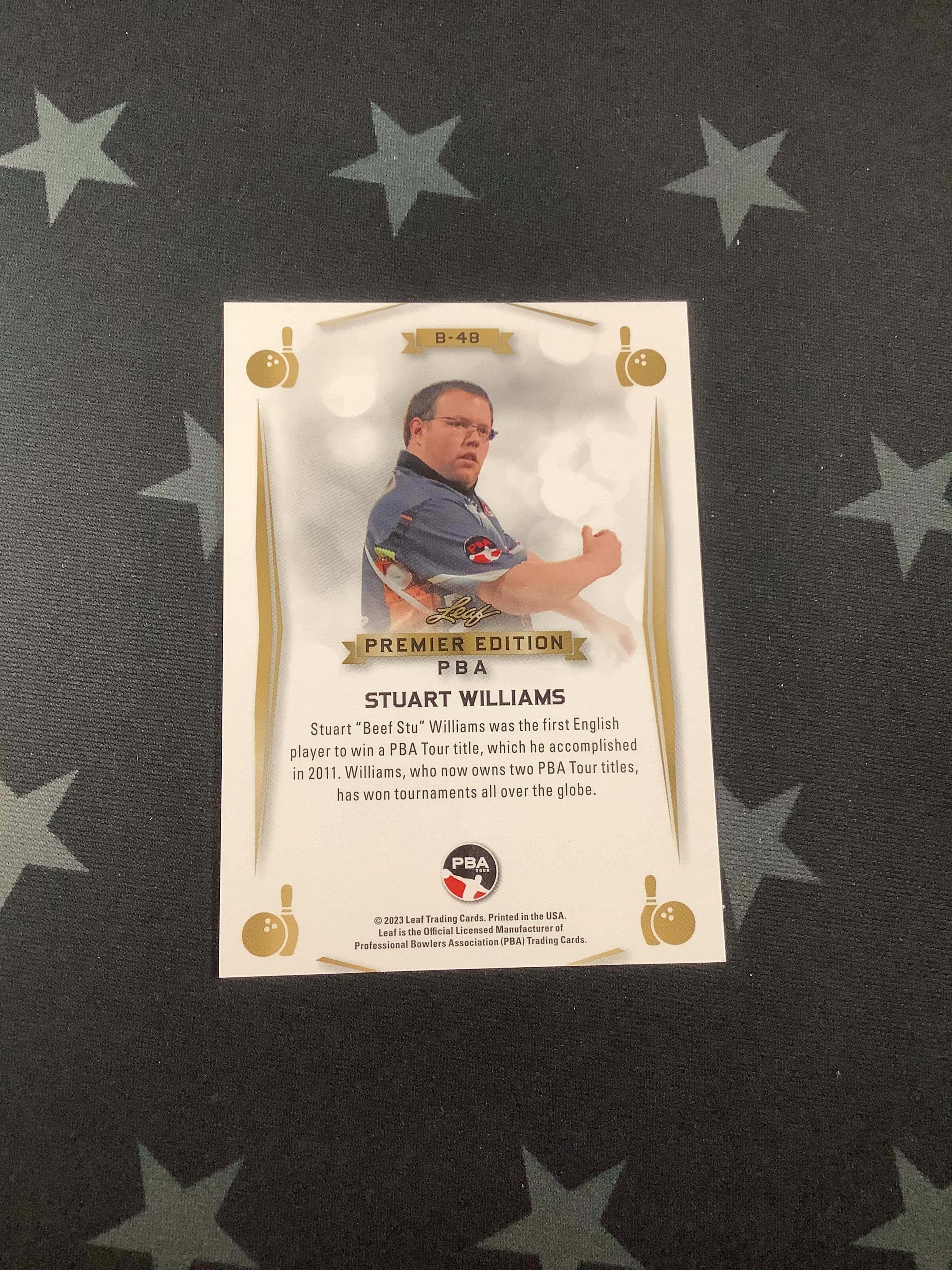 2023 LEAF PREMIER EDITION PBA STUART WILLIAMS GREEN #3/10 B 48 - Rare Basketball Trading Card for Collectors & Fans - Perfect for Display, Investment or Gifting