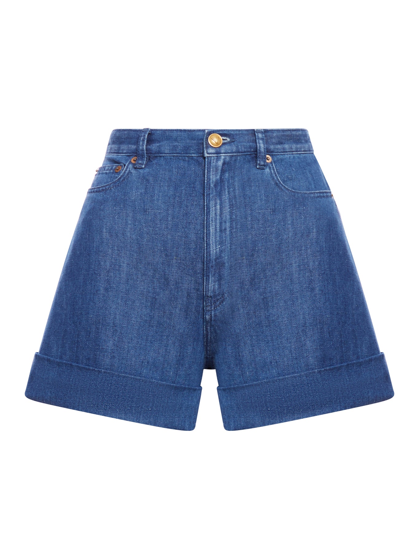Stylish Denim Waisted Shorts for Women - High Waist Comfort Fit - Perfect for Summer, Casual Outings & Beach Vacations
