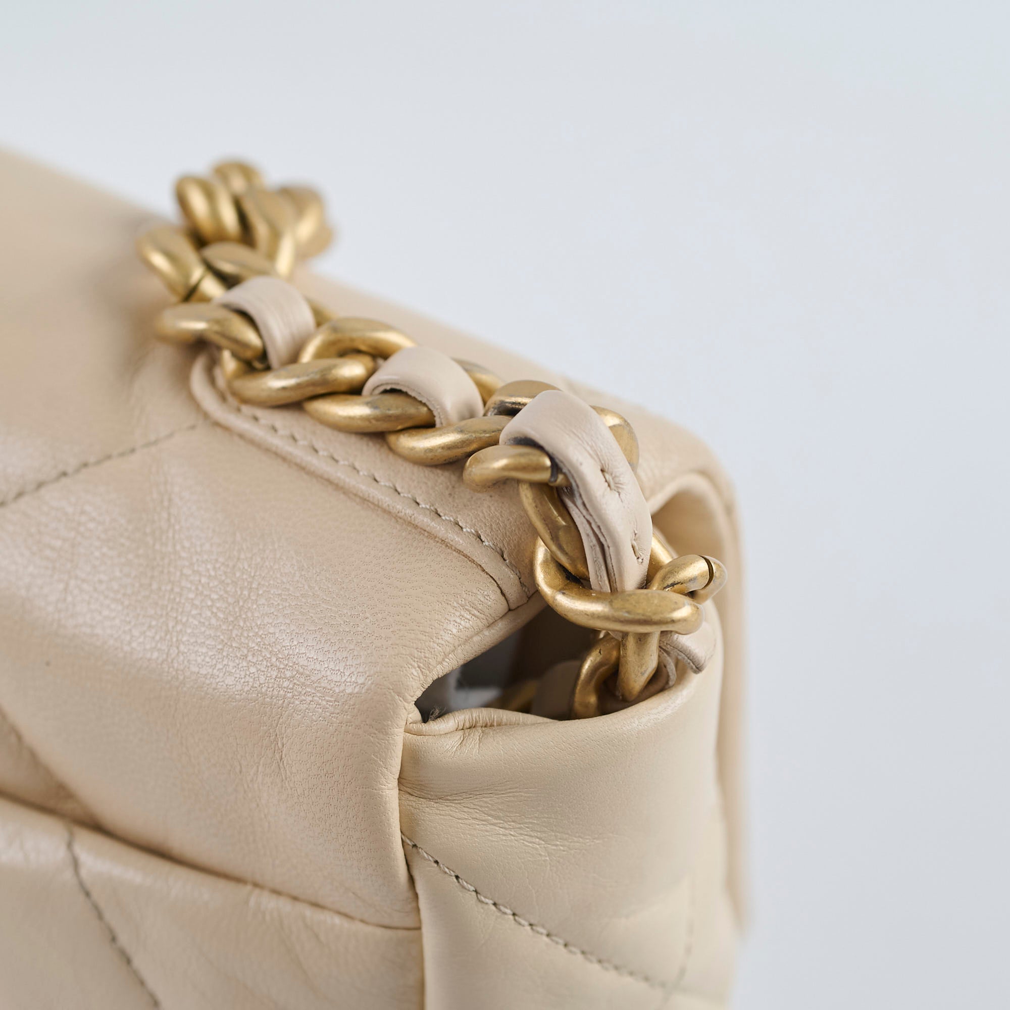 Chanel 19 Small Beige 30 Series Handbag - Luxury Designer Crossbody Bag for Women | Perfect for Date Night, Office & Special Occasions
