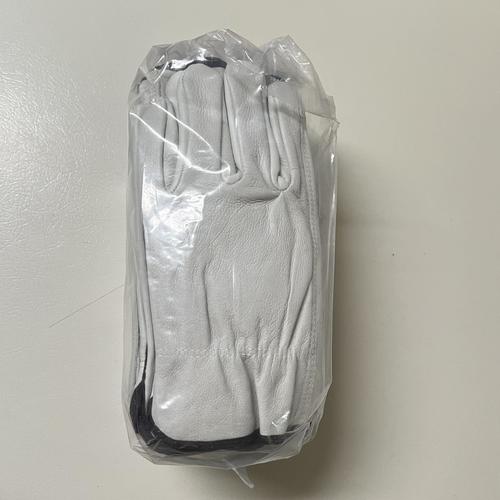 12-Pair Cowhide Grain Leather Work Gloves - Durable Safety Gloves for Driving, Construction & Outdoor Use (Size Large)