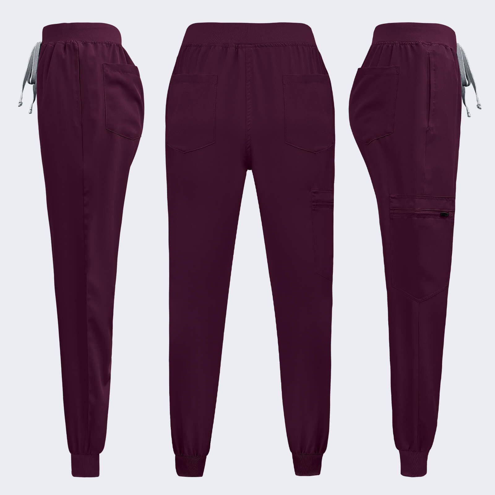 VIAOLI Women's Classic V-Neck Scrub Top & Yoga Jogger Pants Set - Comfortable Medical Nursing Uniform for Healthcare Professionals - Perfect for Hospitals, Clinics & Long Shifts