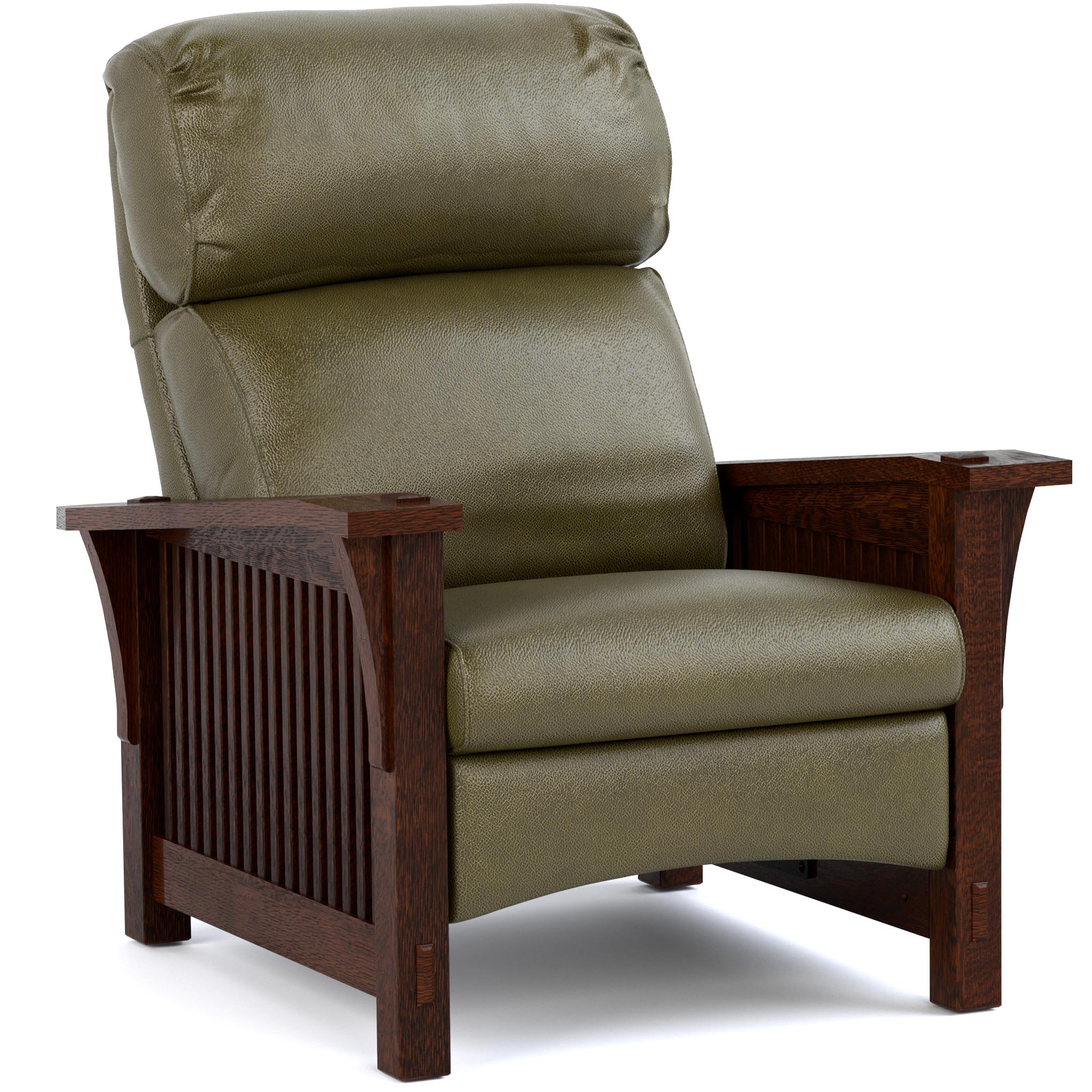 Bustle Back Spindle Morris Recliner Chair - Comfortable Traditional Wingback Recliner for Living Room, Bedroom & Home Theater - Perfect for Relaxing, Reading & Watching TV