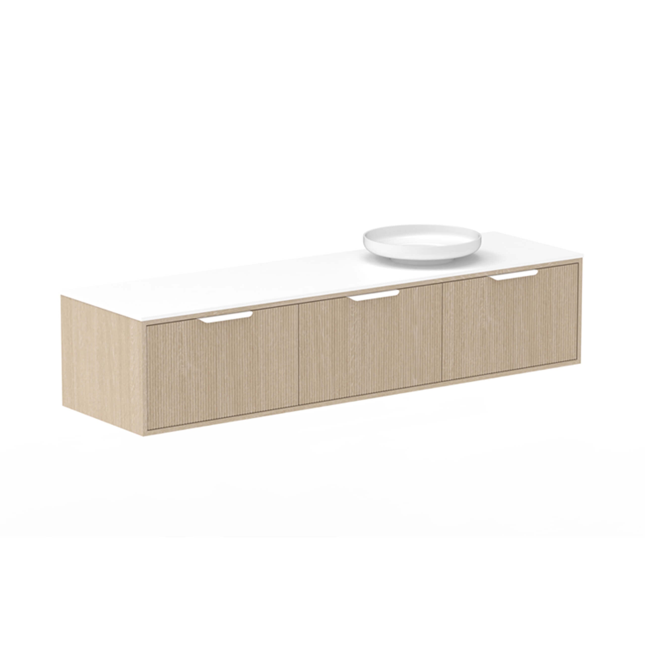 Premium ADP Clifton Wall-Hung Vanity in Cherry Pie - Solid Surface Bathroom Sink for Modern Home Decor | Perfect for Small Bathrooms & Powder Rooms