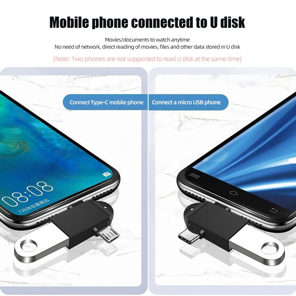 ColorfulLaVie 2-in-1 OTG Converter - USB 3.0 Female to Micro USB Male & USB-C Adapter - High-Speed Data Transfer for Smartphones, Tablets - Perfect for Charging, File Transfer, Mobile Gaming