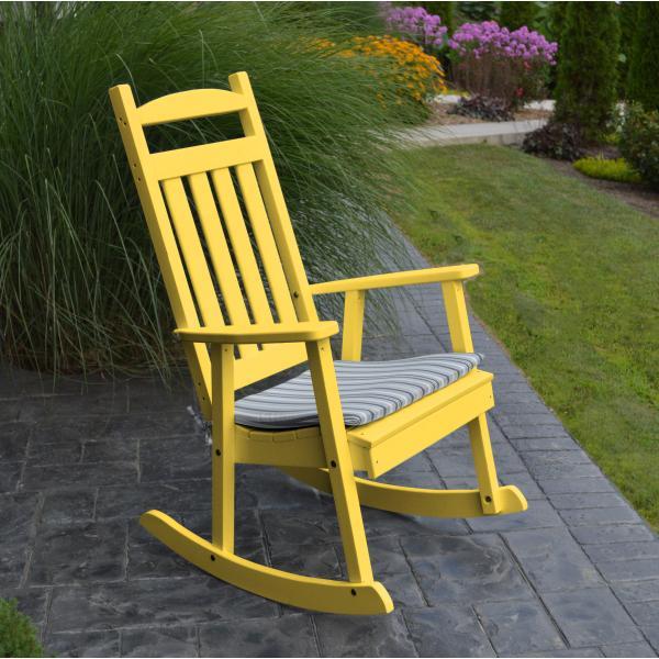 Poly Classic Porch Rocker - Durable Outdoor Rocking Chair for Patio, Garden & Deck - Perfect for Relaxing & Enjoying Nature