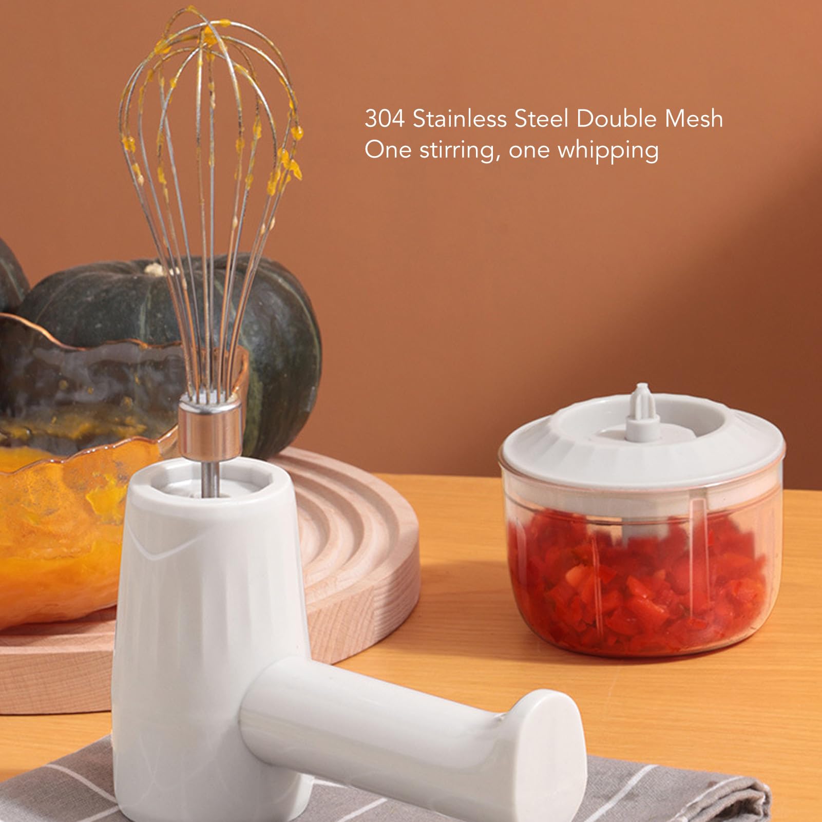 3-Speed Electric Hand Mixer with Whisk Beaters - Portable Milk Foam Maker & Chopper - Perfect for Baking, Cooking, and Making Coffee at Home