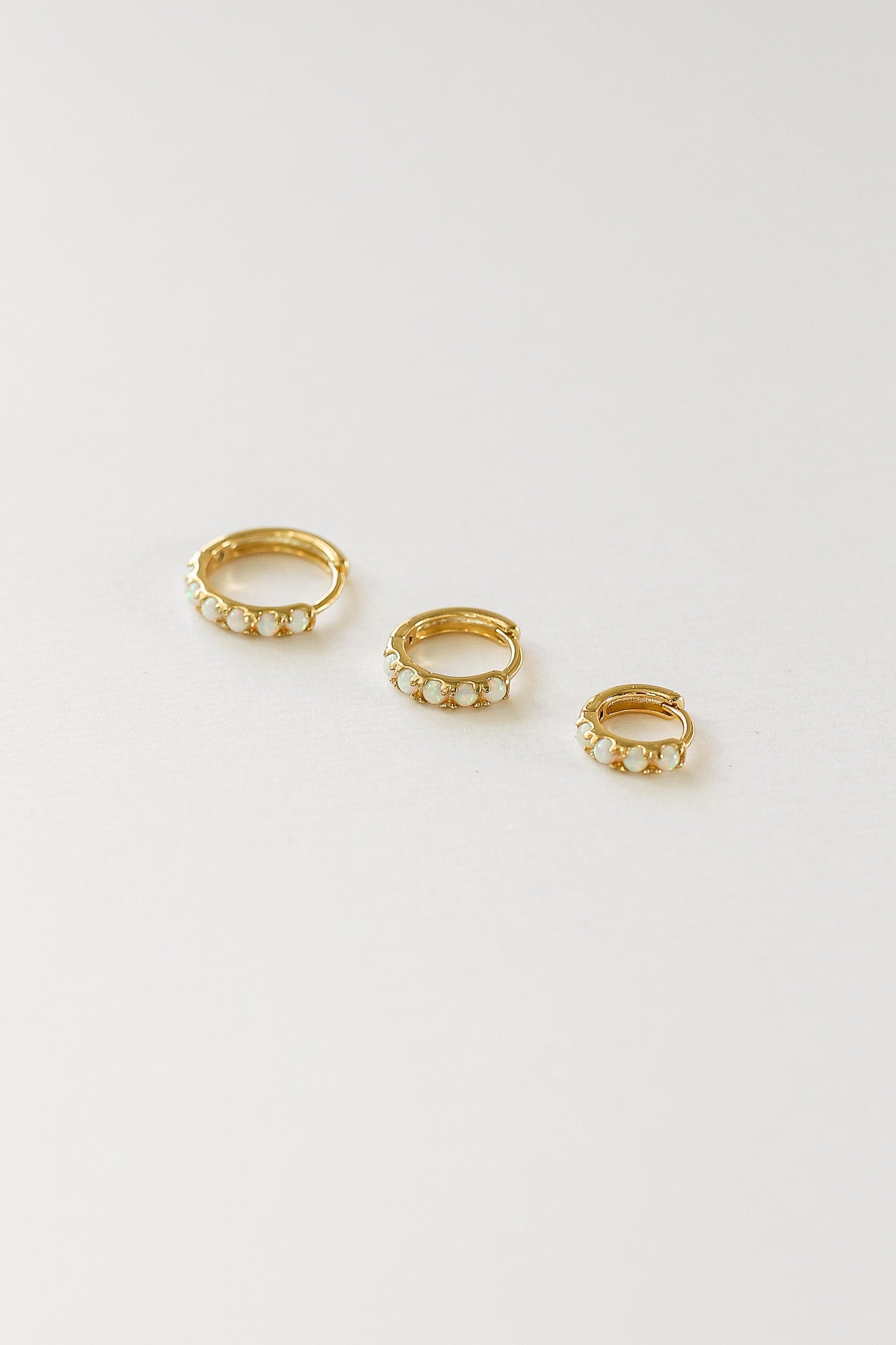 Micro Opal Hoop Earrings - Dainty & Elegant Jewelry for Women | Perfect for Everyday Wear, Parties & Special Occasions